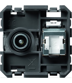 Prise gallery TV+RJ45 cat.6 STP  2 modules