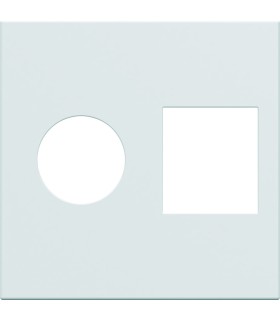 Enjoliveur Gallery prise TV+RJ45  2 modules Blanc