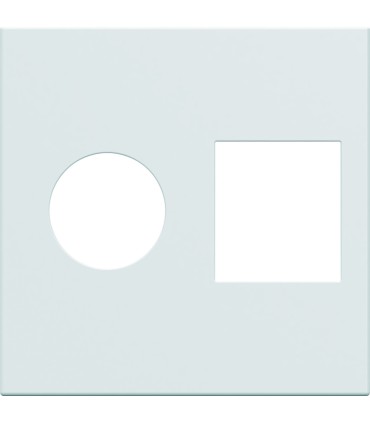 Enjoliveur Gallery prise TV+RJ45  2 modules Blanc