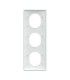 Ovalis Plaque de finition - 3 postes Vertical - entraxe 71 mm - Blanc