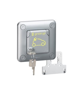 Prise Green'up Access volet verrouillable- 3,2 kVA-mode 1ou 2 - IP55-IK10 - encastrée