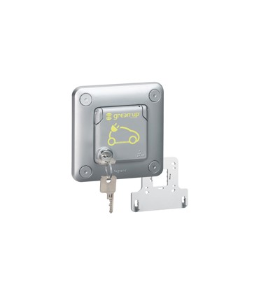 Prise Green'up Access volet verrouillable- 3,2 kVA-mode 1ou 2 - IP55-IK10 - encastrée