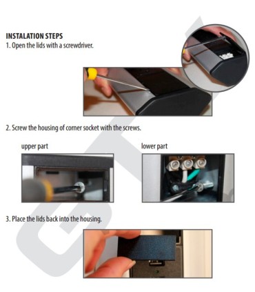 Bloc 3 prises + 2 USB - pose en angle / pour plan de travail