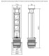 Bloc escamotable 3 prises + 2 ports USB ø 60 mm pour plan de travail