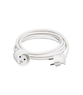 Rallonge domestique 2P+T 16 A 10 mètres Blanc 3G1,5