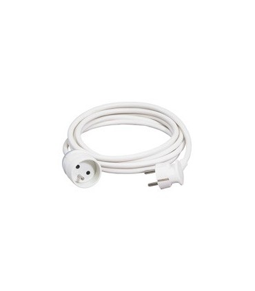 Rallonge Domestique 2P+T 16 A 3 mètres Blanc 3G1,5