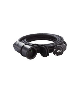Rallonge 2P+T 5 mètres 16A IP44 IK08  Noir 3G1,5