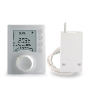 Thermostat chaudière PAC programmable radio piles Tybox 1137