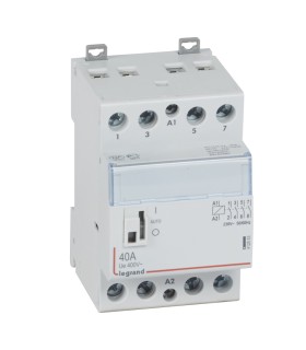 Contacteur de puissance bobine 230 V~ 4P - 250 V~  40 A - 4F - 3 modules