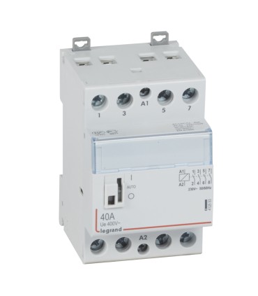 Contacteur de puissance bobine 230 V~ 4P - 250 V~  40 A - 4F - 3 modules