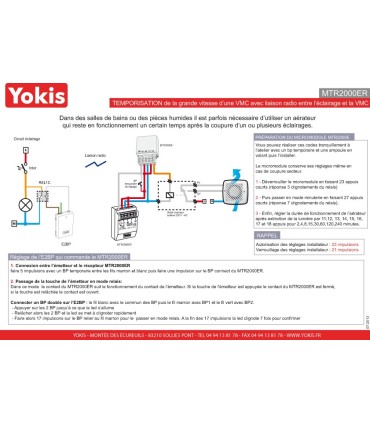 Télérupteur Filaire/Radio temporisable modulaire 10A