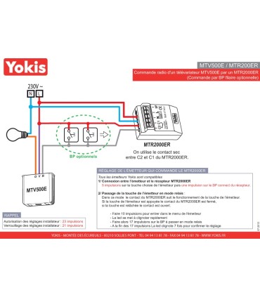 Télérupteur Filaire/Radio temporisable modulaire 10A