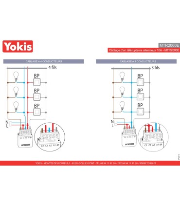 Télérupteur encastré temporisé  2000W