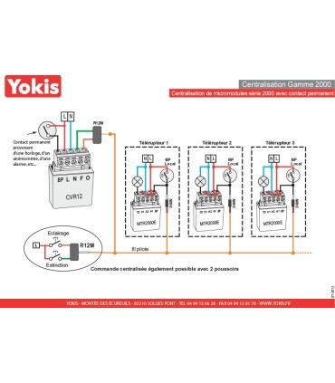 Télérupteur encastré temporisé  2000W