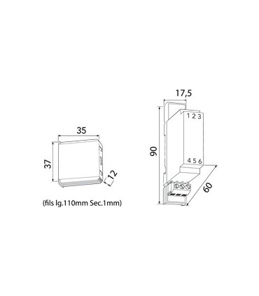 Télérupteur 500w modulaire  230 V - 50Hz.