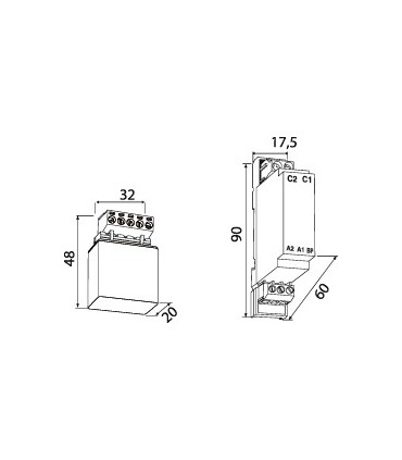 Télérupteur Temporisé 2000w Modulaire
