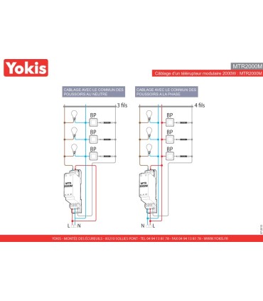 Télérupteur Temporisé 2000w Modulaire