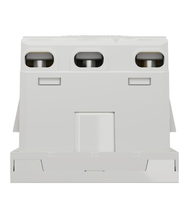Unica prise double 2P+T standard allemand 45° - bornier à vis - Blanc - méca seul
