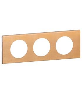 PLAQUE MATIERE 3 POSTES ERABLE - Legrand