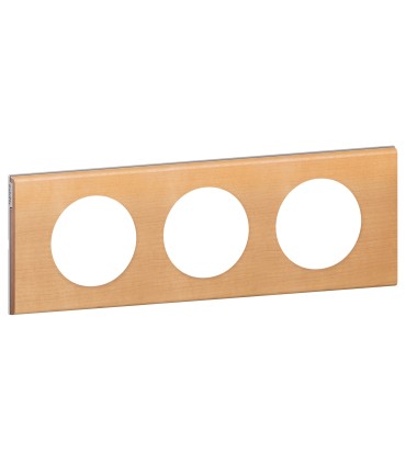 PLAQUE MATIERE 3 POSTES ERABLE - Legrand