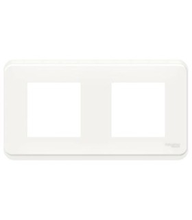 Unica Pro plaque de finition Blanche 2 postes