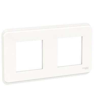 Unica Pro plaque de finition Blanche 2 postes