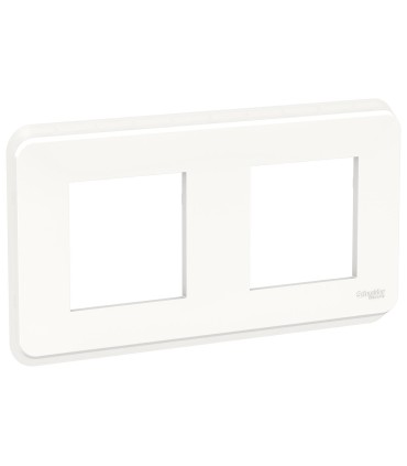 Unica Pro plaque de finition Blanche 2 postes