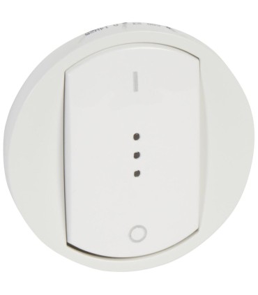 Enjoliveur Céliane doigt large pour interrupteur bipolaire à voyant - Blanc