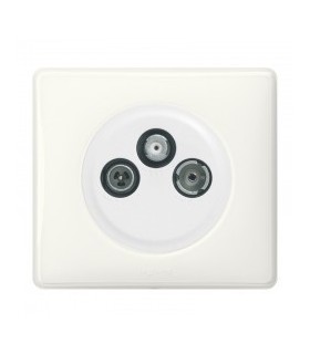 Prise TV-R-Sat simple complète Legrand Céliane Blanc yesterday (1 Câble)