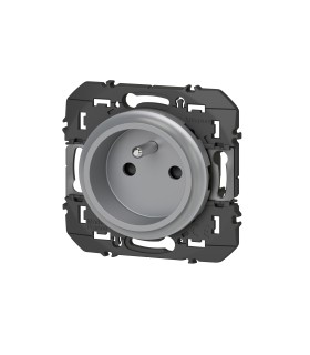 Prise  Dooxie easyréno 2P+T faible profondeur 16A- Aluminium