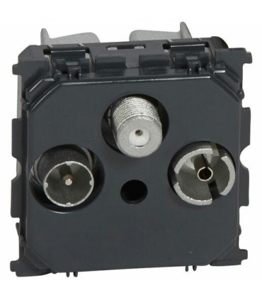 Prise TV-R-Sat simple complète Legrand Céliane Blanc yesterday (1 Câble)