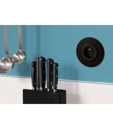 Prise Dooxie 2P+T à puits 16A- noir