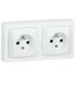 Double Prises 2P+Tbornes automatiques SAILLIE BLANCHE