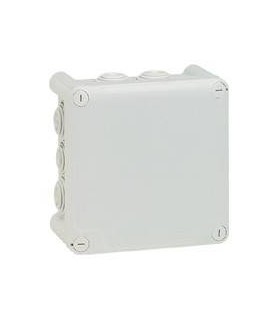 Boîte de dérivation carrée Plexo 130x130x74mm grise