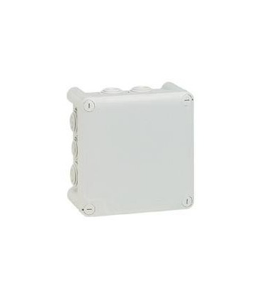 Boîte de dérivation carrée Plexo 130x130x74mm grise