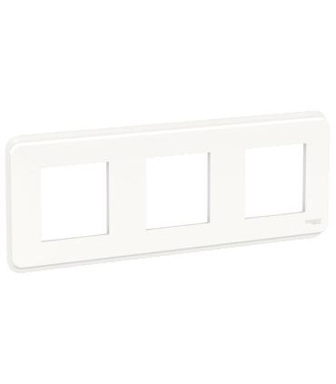 Unica Pro plaque de finition Blanc 3 postes