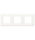 Unica Pro plaque de finition Blanc 3 postes
