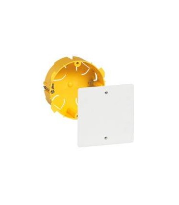 Boîte dérivation Batibox cloison sèche Ø85x40mm couvercle 100x100mm