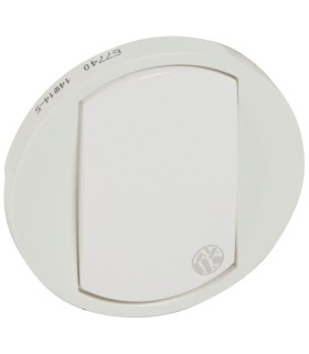 Enjoliveur antimicrobien Céliane pour interrupteur, va-et-vient ou poussoir - Blanc