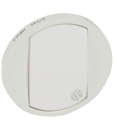 Enjoliveur antimicrobien Céliane pour interrupteur, va-et-vient ou poussoir - Blanc