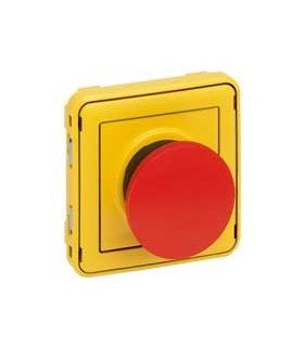 Poussoir d'arrêt PLEXO à impulsion composable gris/jaune