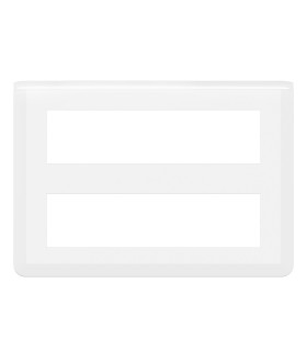 Plaque de finition Mosaic pour 2x8 modules blanc