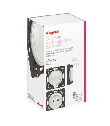 Pack d'extension Celiane Netatmo interrupteur + prise connectée, commande sans fils - blanc sans plaque