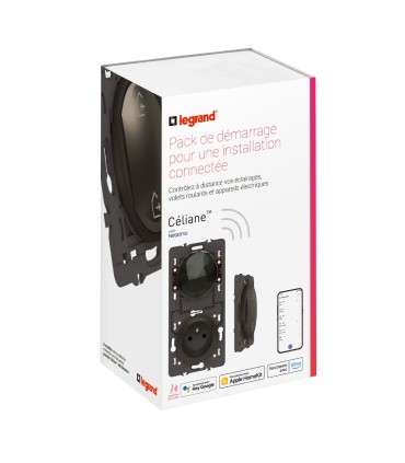 Pack de démarrage connecté Céliane with Netatmo sans plaque - graphite