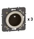 Pack 3 prises connectées Céliane with Netatmo 16A sans plaque -  titane