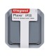 Prise Plexo avec volet composable - gris