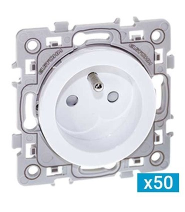 PACK CHANTIER 50 Prises SQUARE 2P+T Blanc