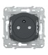 Ovalis Prise affleurante 2P+T 16A bornes automatiques - Anthracite