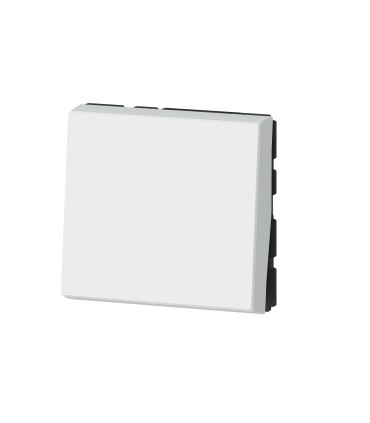 Poussoir Mosaic blanc LED - 2 modules 6 A