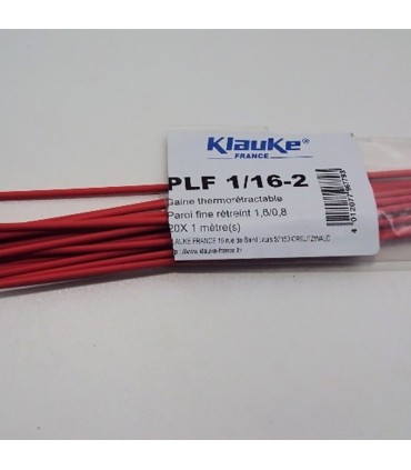 Gaine thermorétractable à paroi fine 1 mètre 1,6/0,8mm-rouge